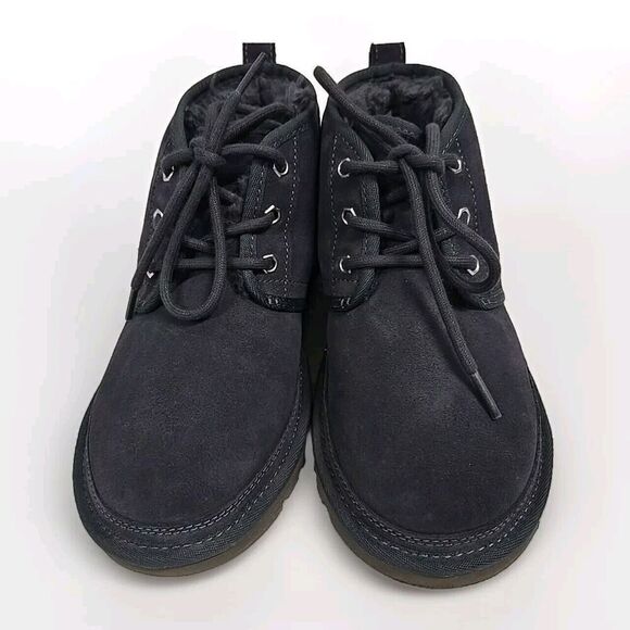 UGG Neumel Suede Fur Chukka BOOTS New Navy Gray Women’s Size 6 - Picture 4 of 10
